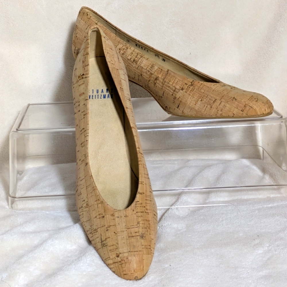 Stuart Weitzman Cork Pumps, Like‎ New, Classic, Business Casual, Sz 7.5 N